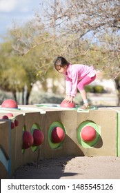 Gilbert AZ/USA 02/17/2019 Kid Playing At Gilbert Arizona Park 