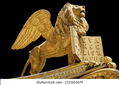 Gilded Venetian Lion Of Saint Mark Model