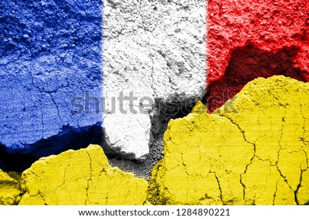 Gilets jaunes (yellow vests) french crisis concept