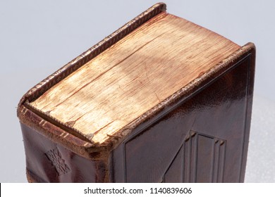 Gilt Edges Of Old Book Covered With A Thin Layer Of Gold Leaf