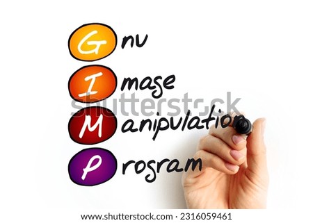 GIMP - Gnu Image Manipulation Program acronym, concept background