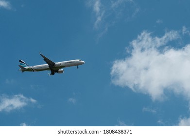 Gimpo,Gyungido/Korea-Sep 04 2020:A A-320 Airplane Of Air Busan Approach Gimpo International Airport.