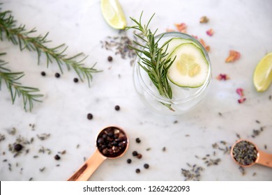 Gin Cocktail Drink With Botanicals