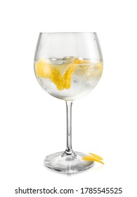 Gin Tonic Cocktail In A Goblet Glass