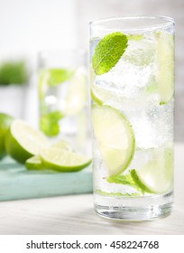 Gin And Tonic, Lime And Mint Cocktail