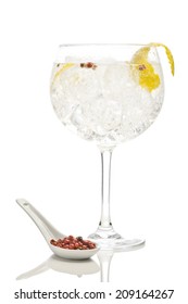 Gin Tonic With Pink Pepper