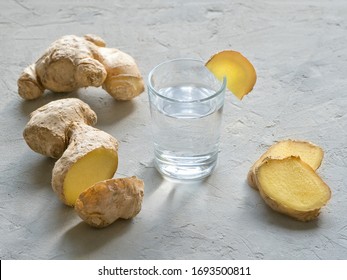 Ginger Ale - Homemade Ginger Organic Probiotic Drink. Strengthening Of Immunity Concept