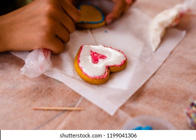 Ginger Bread Decorated Colored Icing