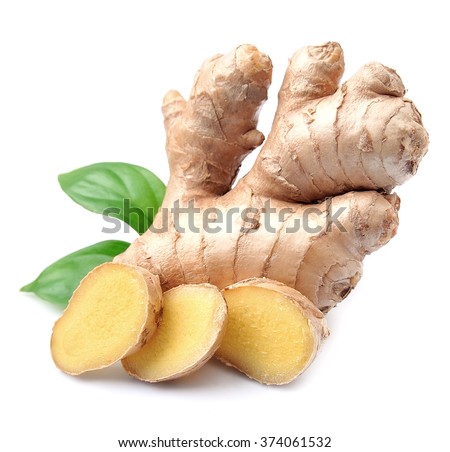 Ginger root in isolated white background