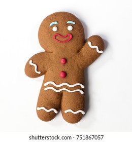 Gingerbread classic cookie hero isolated