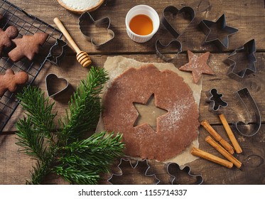 gingerbread cookie baking Stock Photo