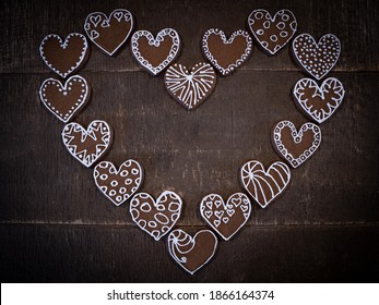Gingerbread cookie heart with write in woards - LOVE, HOPE! Can be used like a background, canva, frames or anything else U can imagine... 