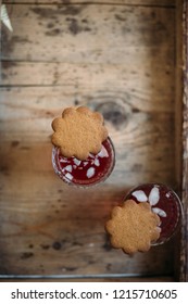 Gingerbread And Glogg, Also Known As Scandinavian Mulled Win Is A Traditional Scandinavian Warming Drink. Christmas Background And Concept For Design