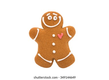 Gingerbread Man Isolated On White Background