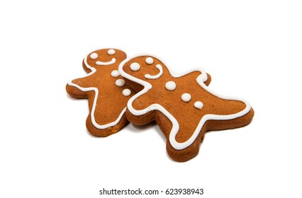 Gingerbread Man Isolated On White Background