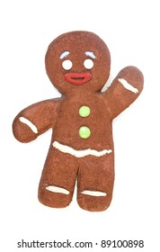 Gingerbread Man Isolated On White Background