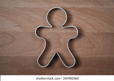 gingerbread man shaped food ring mold