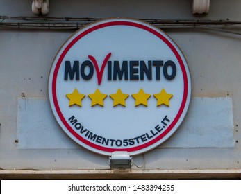 GINOSA, ITALY - JULY 19, 2019: Five Star Movement (Italian: Movimento 5 Stelle) Office In The Downtown.