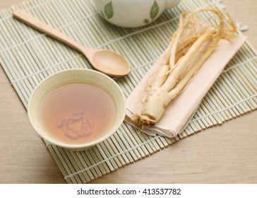 Ginseng Tea , The Concept Of Healthy Drink.