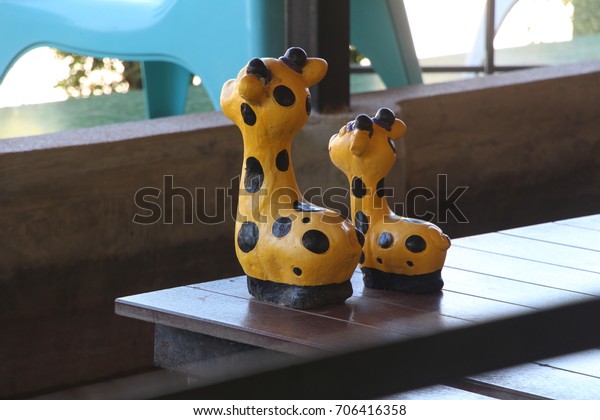 Giraffe Waiting Someone Visit Coffee Shop Stock Photo Edit Now