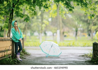 Girl 6 Years Old Spring Rain