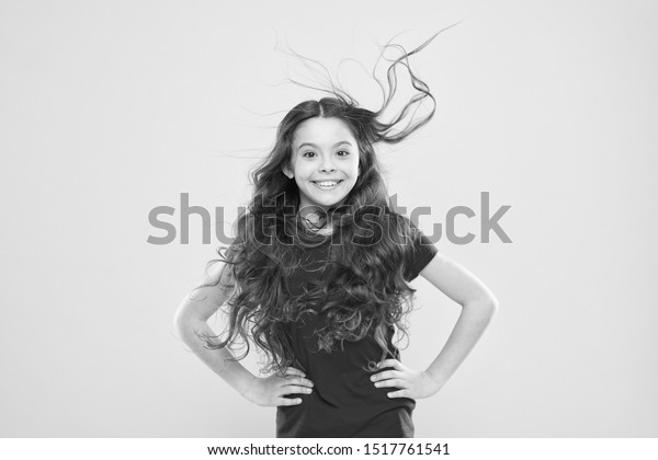 Girl Adorable Kid Long Wavy Hair Stock Photo Edit Now 1517761541