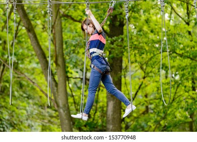 Girl In The Adventure Park