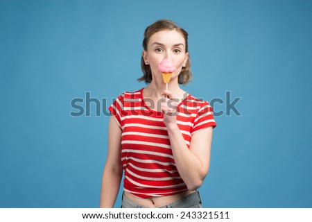 GIRL WITH BIG CANDY  