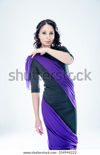 shawl over black dress