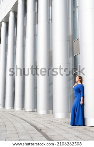 Similar – Young girl posing outdoor