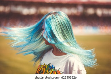 Girl With Blue Hair