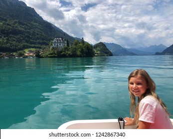 Girl In The Boat On The Lake Brienz 