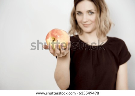 Similar – A hungry woman looks in the fridge