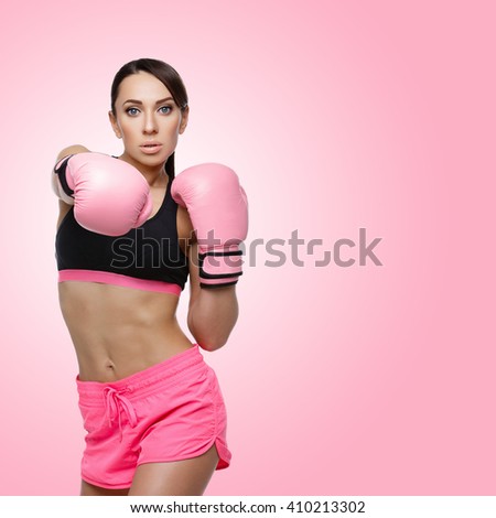 girl boxing gloves stock photo edit now 410213302 shutterstock