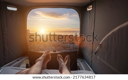 Similar – Image, Stock Photo because the journey continues!