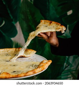 Girl And Boy Eating Pizza Slice 