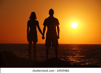 Girl Boy Watching Sunset Stock Photo 14929483 | Shutterstock