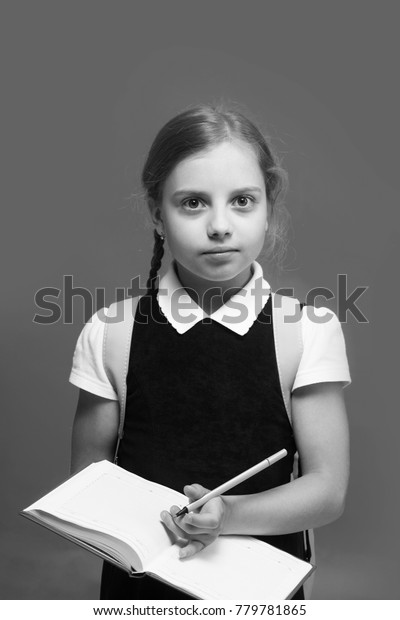 Girl Braids Serious Face Study Back Stock Photo Edit Now