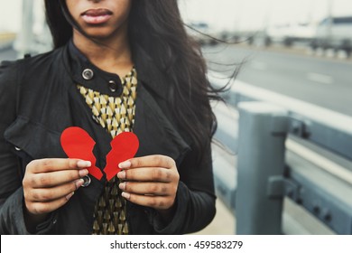 Girl Breakup Heart Broken Concept