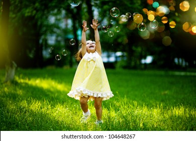 Girl with bubbles - Powered by Shutterstock