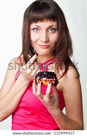 girl with cake