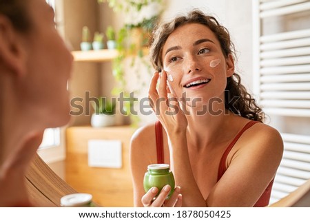 Similar – Image, Stock Photo Portrait in the mirror