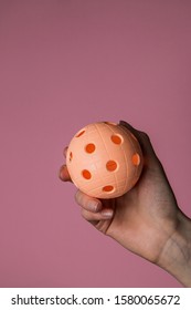 Girl Carrying Floorball Close Up Shot