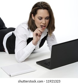 Girl Chewing On A Pen