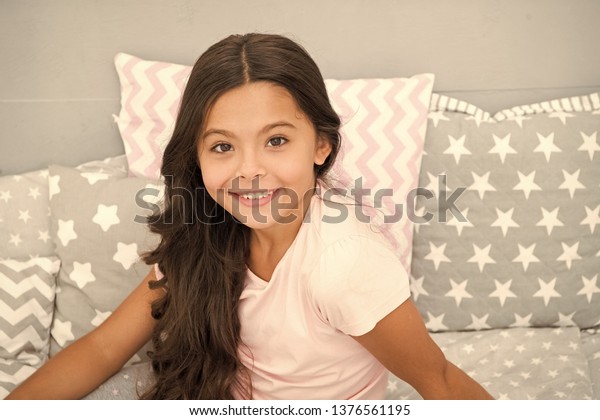 Girl Child Long Curly Hair Grey People Beauty Fashion