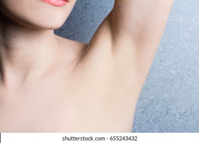 Girl With Clean Smooth Skin Underarm