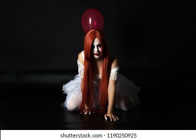 Girl In Clown Costume