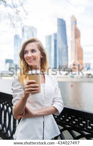 girl with coffee to go