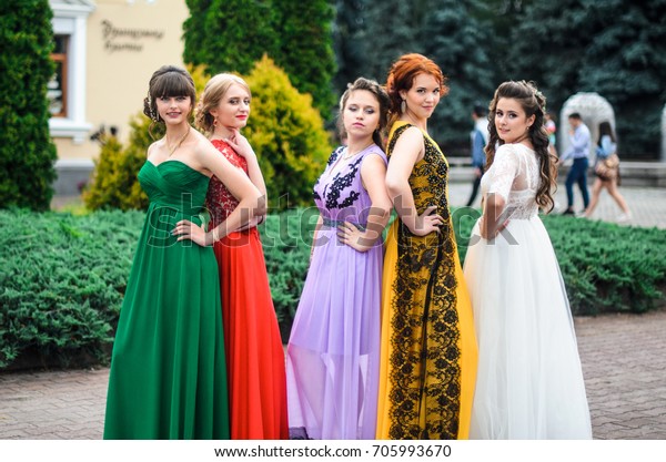 colorful ball gowns