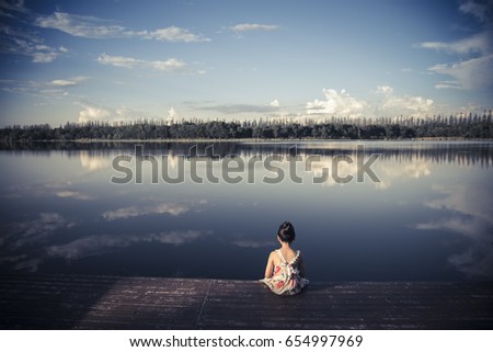 Similar – Image, Stock Photo relaxation Colour photo